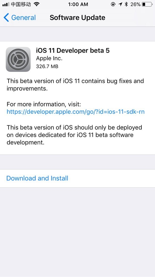 iOS11 Beta5̼ôأiOS11 Beta5̼ļ[ͼ]