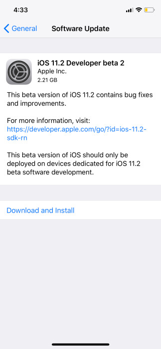 iOS 11.2 beta2̼ôأiOS 11.2 beta2̼ļ[ͼ]