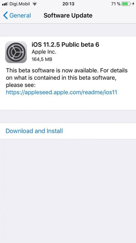 iOS 11.2.5 beta6̼ôأiOS 11.2.5 beta6̼ļ[ͼ]